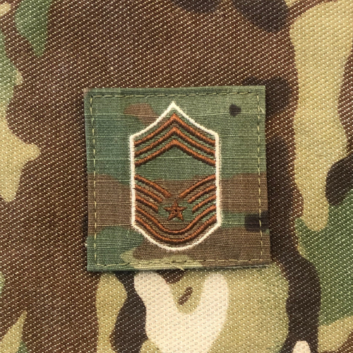 Air Force 7 Color OCP Rank with hook - Chief Master Sergeant (CMSgt/E9 ...