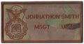 Custom ABS-G Name Tag Badge with SFS Shield in OCP Multicam